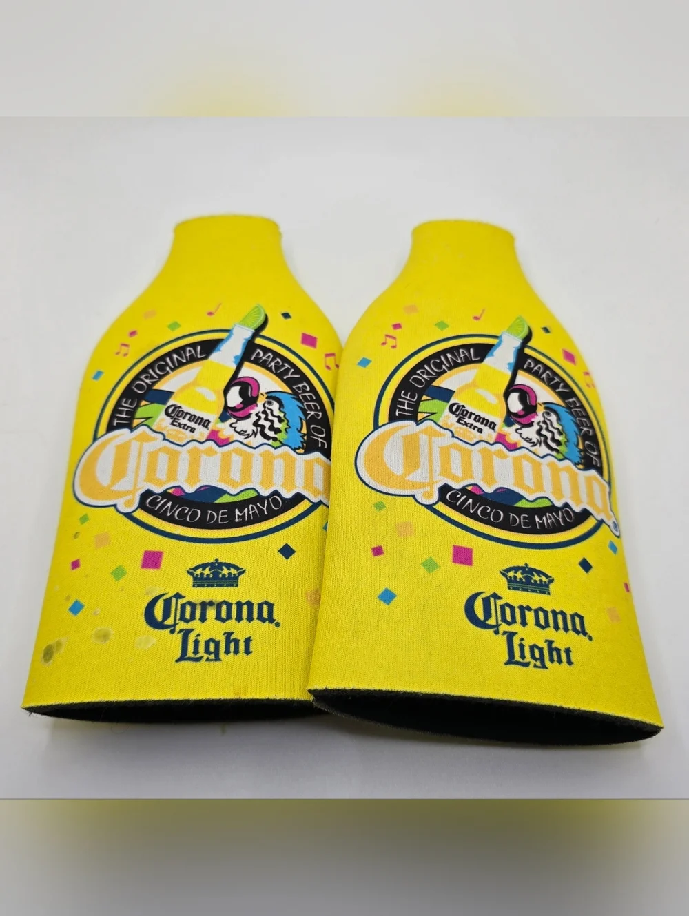 Vintage Corona Beer Bottle Koozie Cinco De Mayo Glass Bottle Insulator Set Of 2